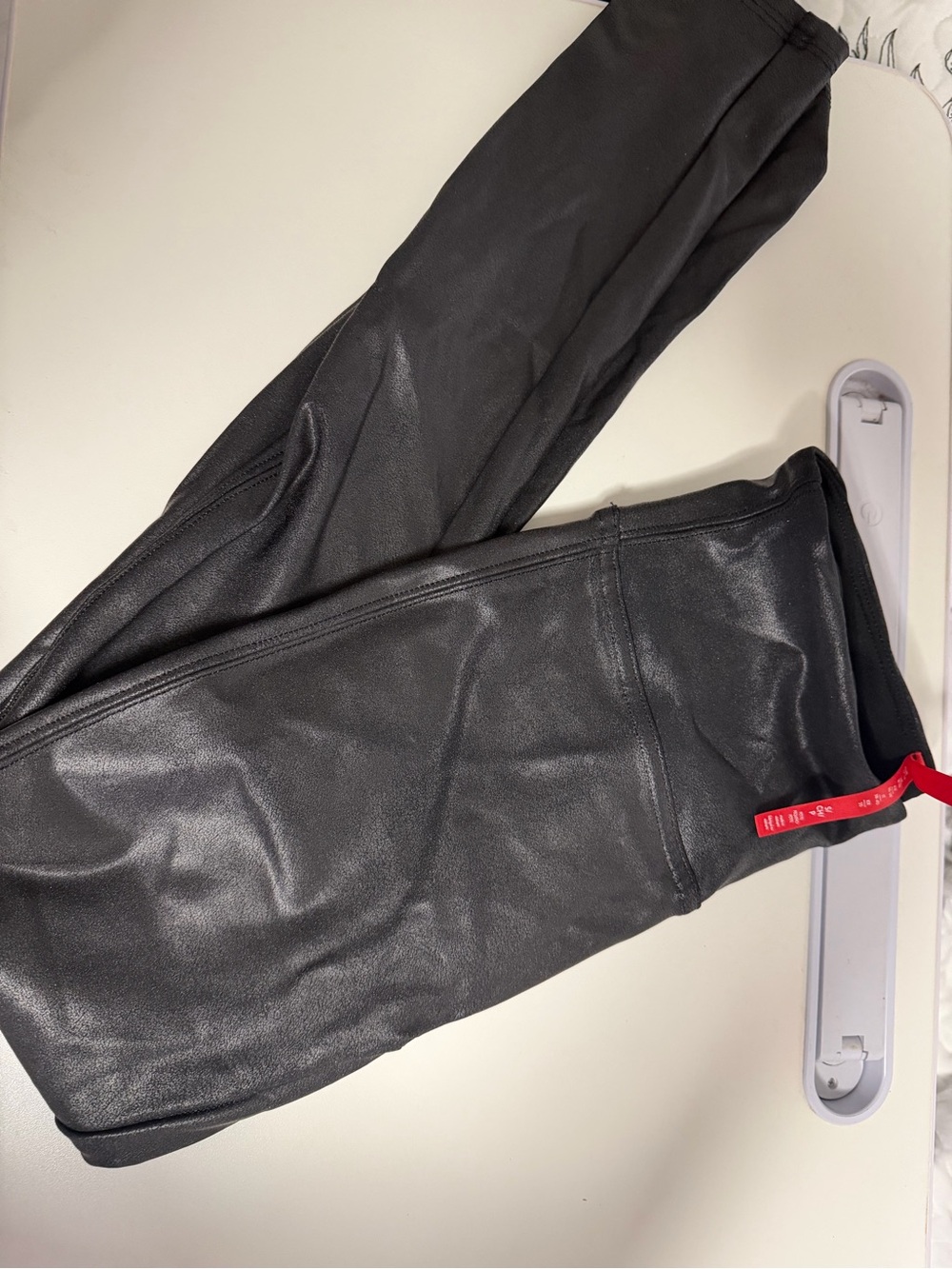SPANX Black Faux Leather Leggings